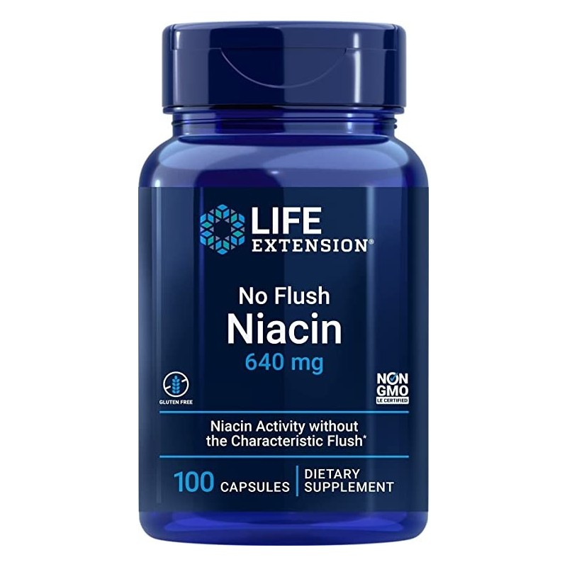LIFE EXTENSION No Flush Niacin 640 mg  (100 kaps.)