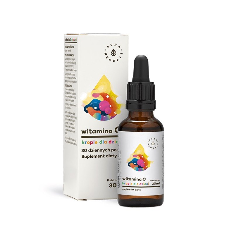 AURA HERBALS Witamina C Dla Dzieci 100 mg - krople (30 ml)