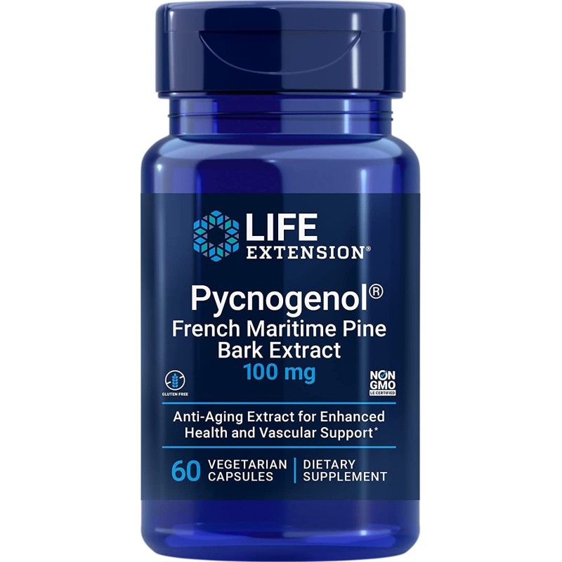 LIFE EXTENSION Pycnogenol French Maritime Pine Bark Extract 100 mg (60 kaps.)