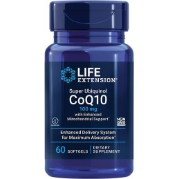 LIFE EXTENSION Super Ubiquinol CoQ10 100 mg with Enhanced Mitochondrial Support (60 kaps.)
