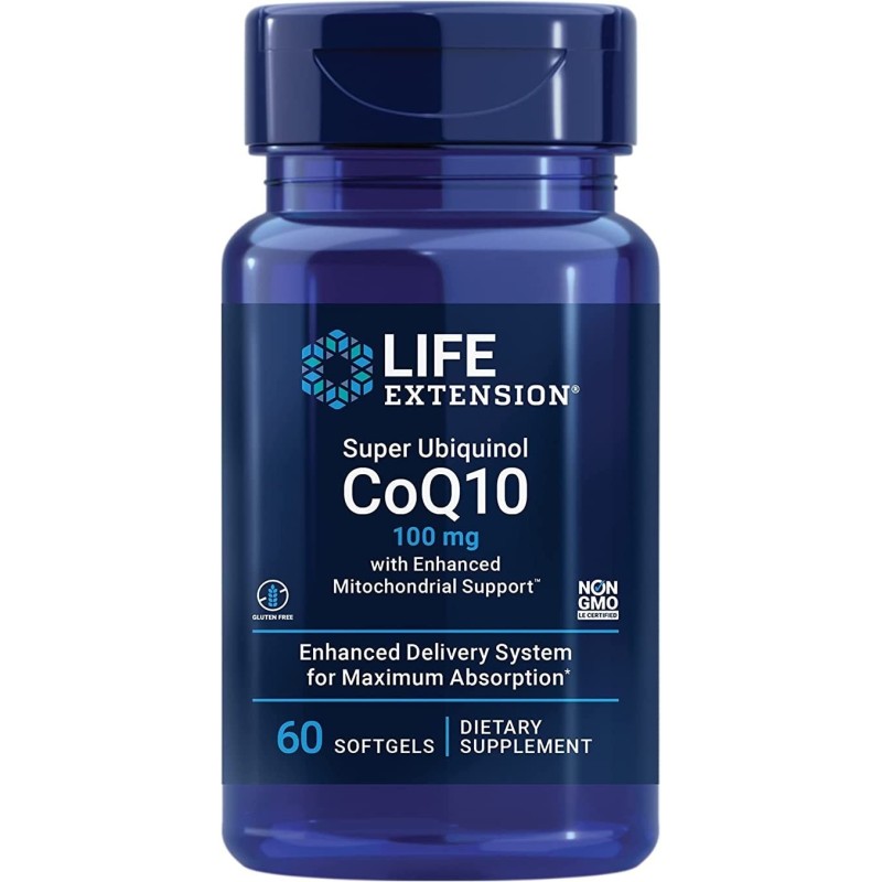 LIFE EXTENSION Super Ubiquinol CoQ10 100 mg with Enhanced Mitochondrial Support (60 kaps.)
