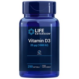 LIFE EXTENSION Vitamin D3 1000 IU EU (250 kaps.)