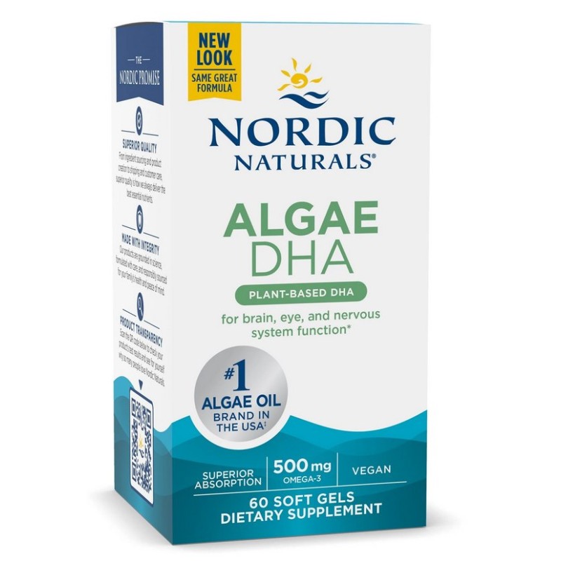 NORDIC NATURALS Algae DHA Omega 3 (60 kaps.)