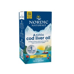 NORDIC NATURALS Arctic Cod Liver Oil Lemon (90 kaps.)
