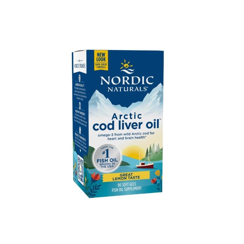 NORDIC NATURALS Arctic Cod Liver Oil Lemon (90 kaps.)