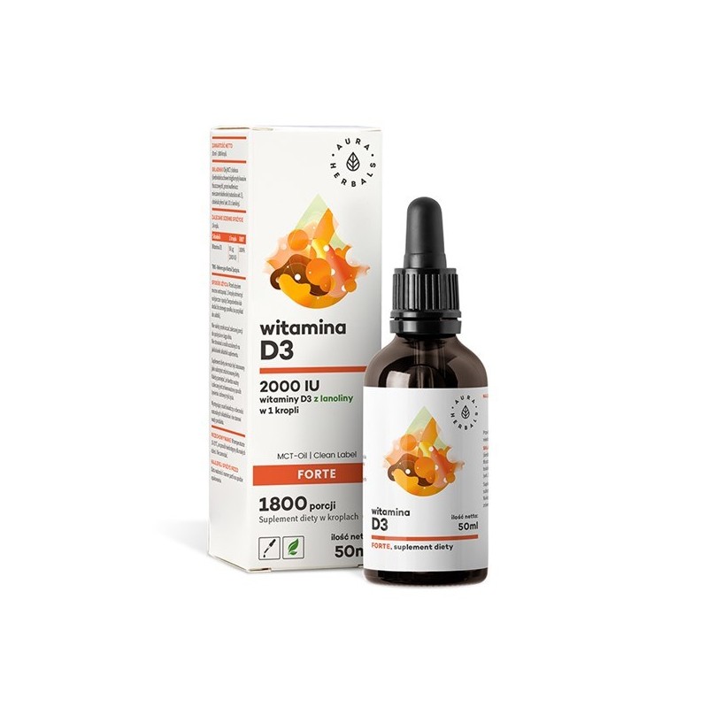 AURA HERBALS Witamina D3 Forte w kroplach (50 ml)