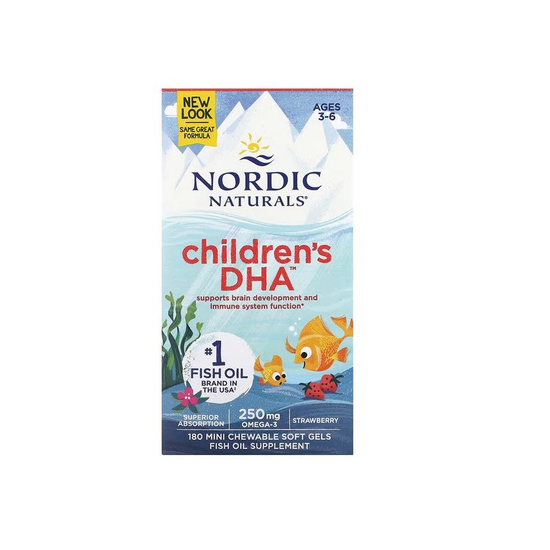 NORDIC NATURALS Childrens DHA 250 mg (180 kaps.)